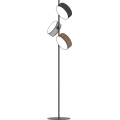 Lámpara de pie DRUMZ 3xE14/10W/230V negro/marrón/gris